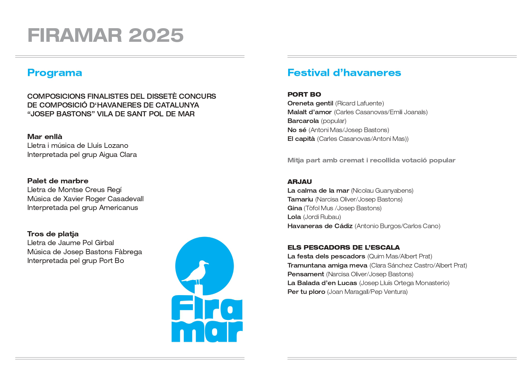 Firamar, Festival d'Havaneres a Sant Pol de Mar