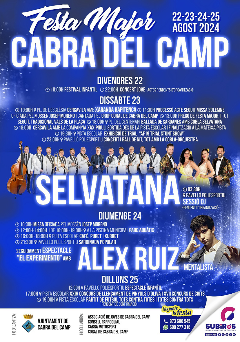 Festa Major de Miralcamp, Mas del Plata i Cabra del Camp