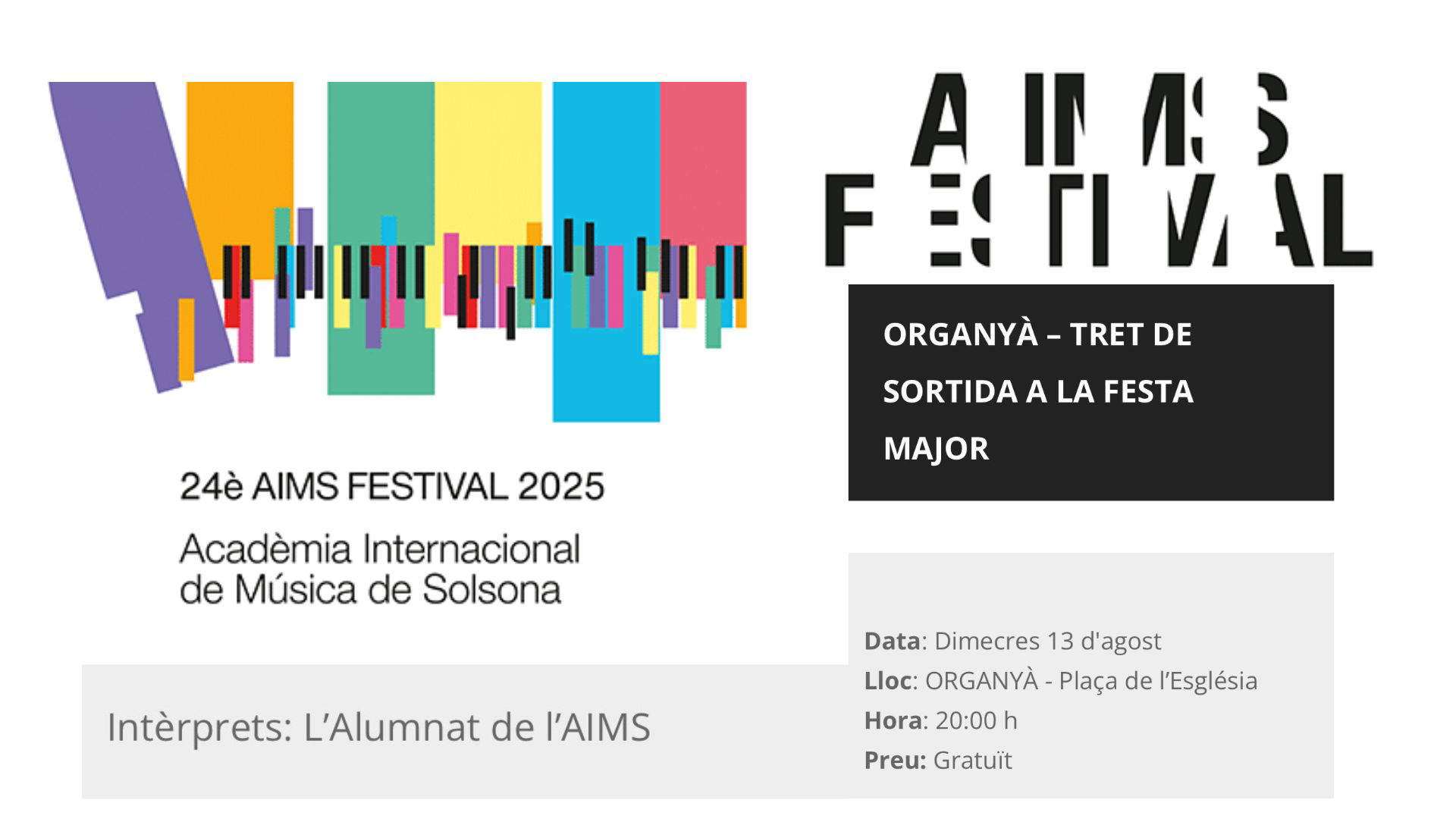 Activitats d'agost a Organyà