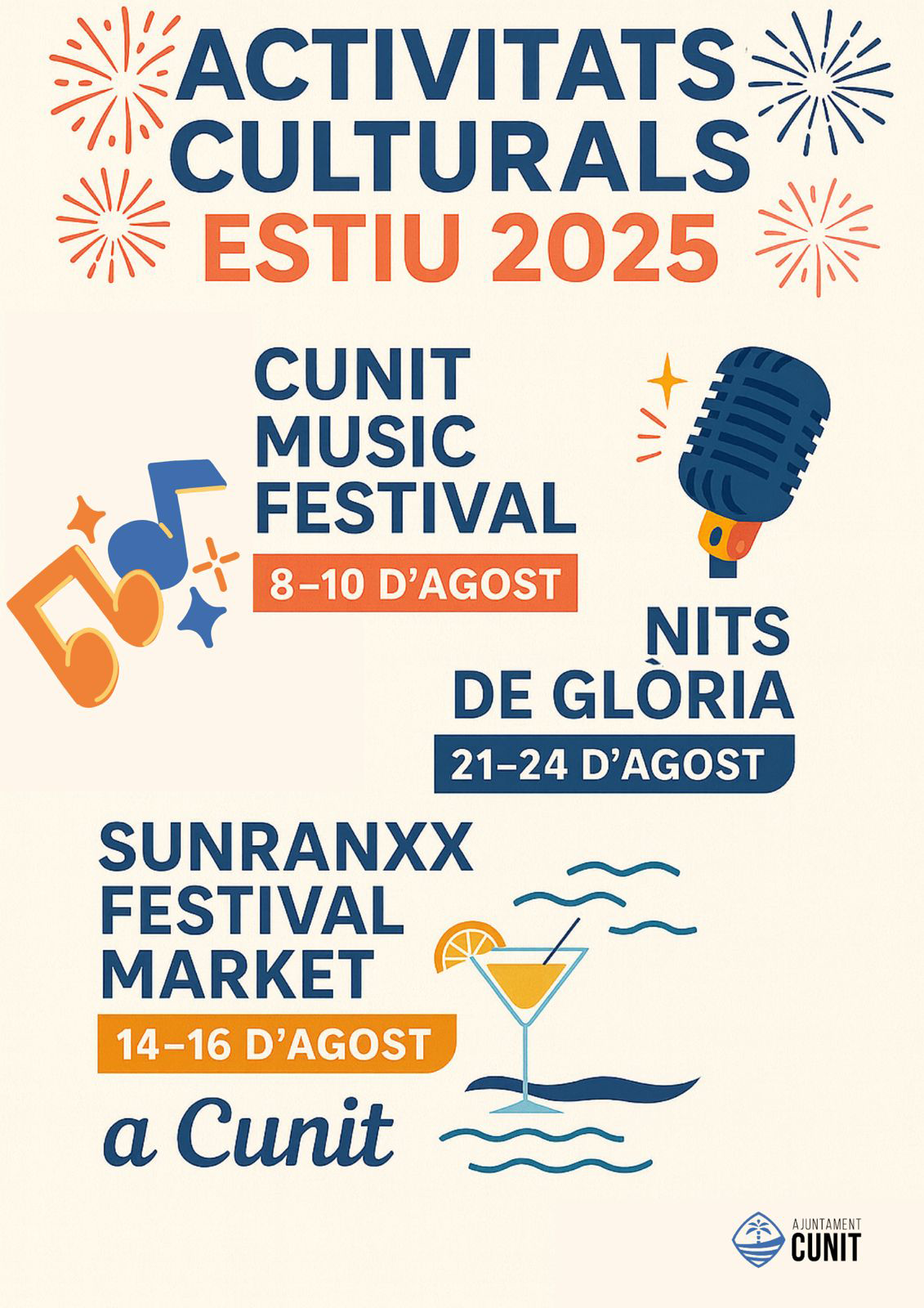 Cunit viu un estiu ple de cultura i música