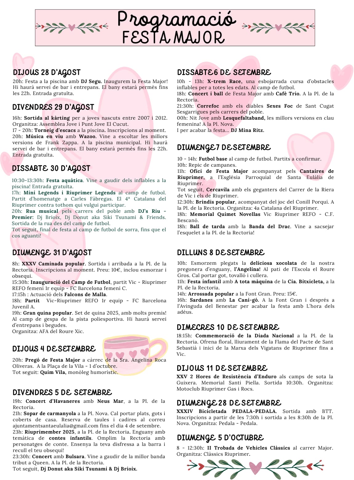 Festa Major a Santa Eulàlia de Riuprimer