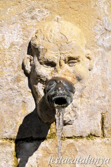 Creu gòtica, Font de les Canelles i Safareigs a Santa Coloma de Queralt