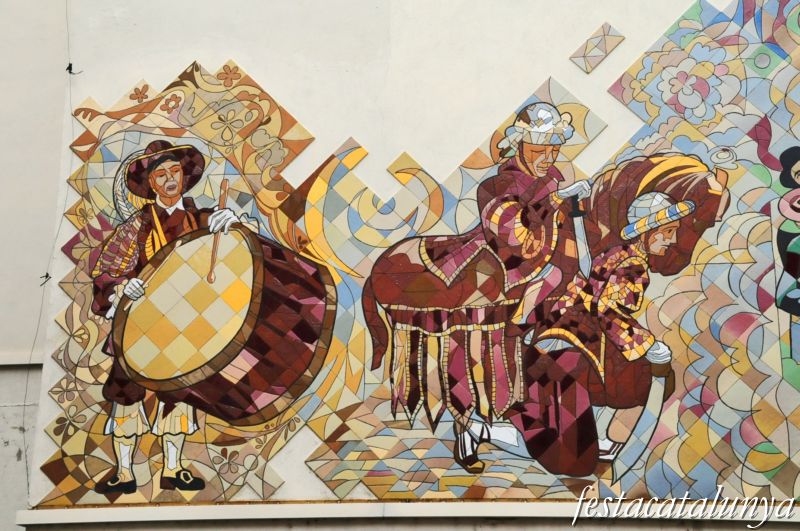 Mural de la Patum a l'Antic Hospital de Berga