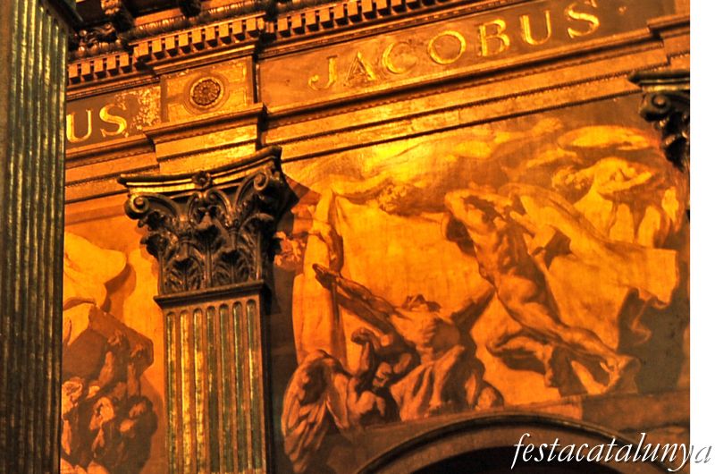 Vic - Pintures d’en Sert a la Catedral (Martiri de Sant Jaume Menor a l’accés al claustre)