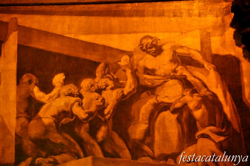 Vic - Pintures d’en Sert a la Catedral (Incredulitat de Sant Pau damunt la capella de Sant Pau)