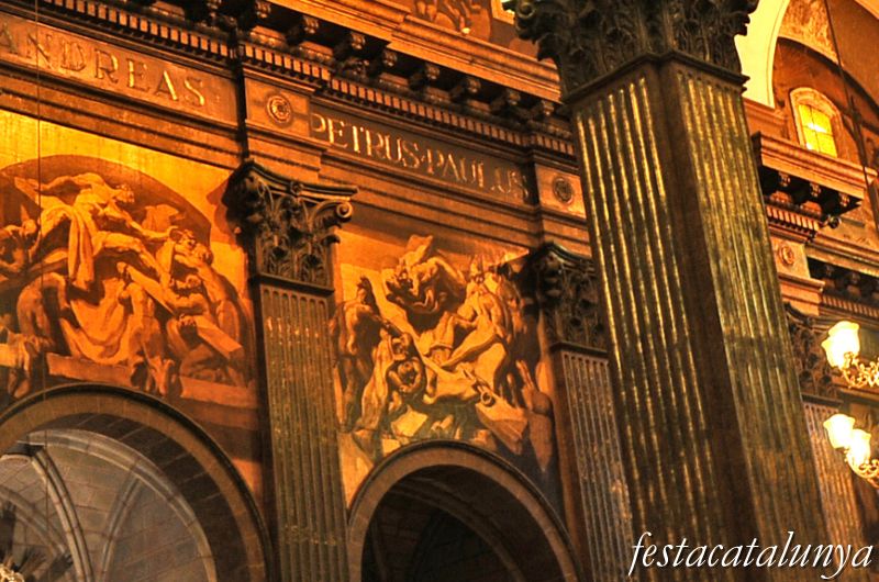 Vic - Pintures d’en Sert a la Catedral (Encontre de Sant Pere i Sant Pau damunt la capella de Montserrat)