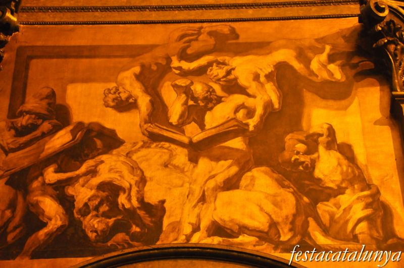 Vic - Pintures d’en Sert a la Catedral (Sant Marc damunt la capella del Sant Crist)