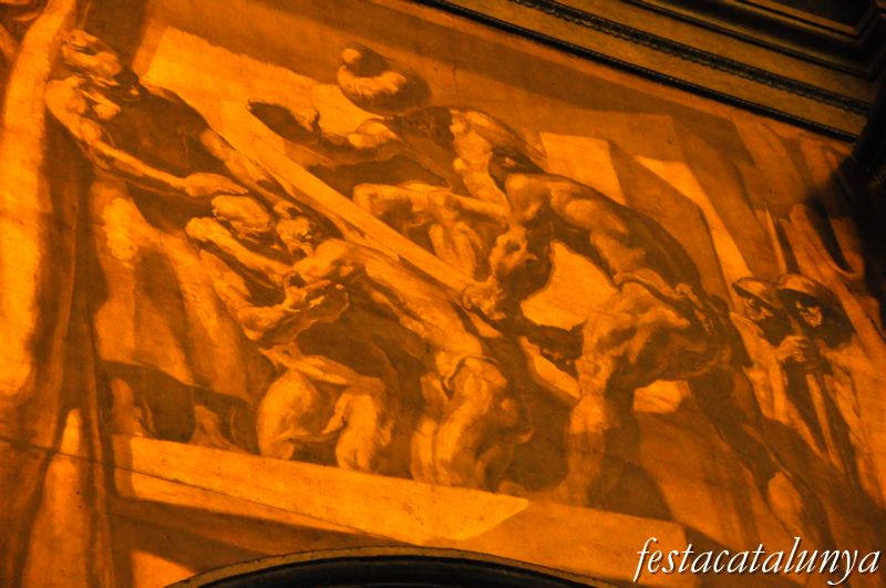 Vic - Pintures d’en Sert a la Catedral (Martiri de Sant Jaume Major damunt la capella de Sant Josep)