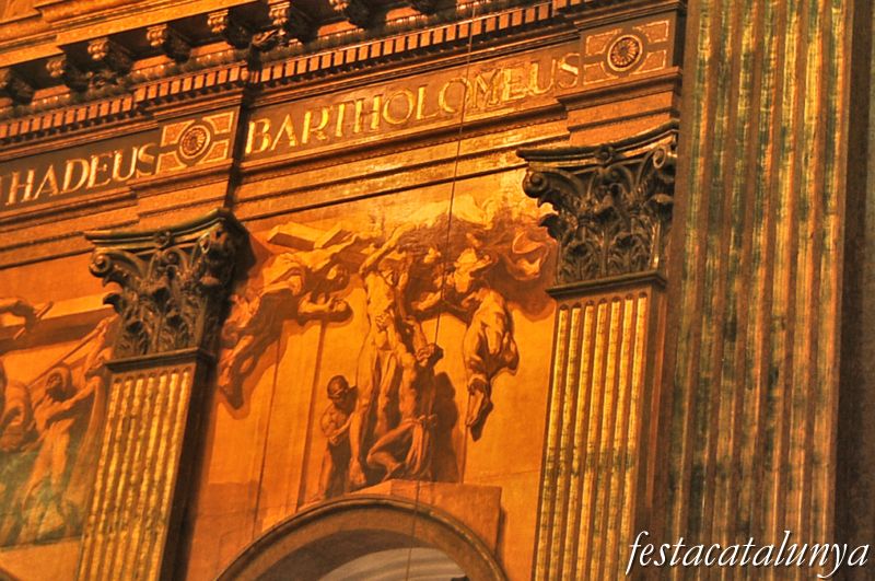 Vic - Pintures d’en Sert a la Catedral (Martiri de Sant Bartomeu a la capella de Santa Perpètua i Santa Felicitat)