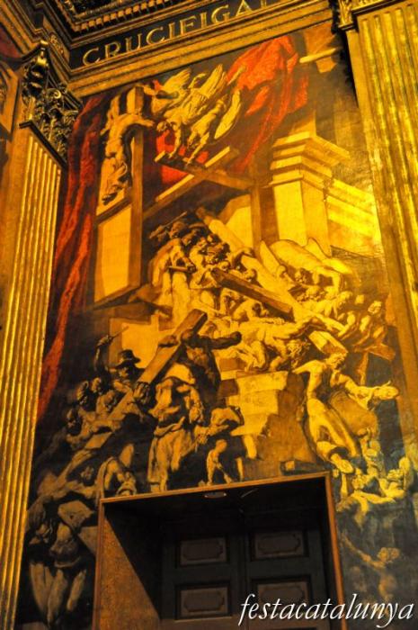 Vic - Pintures d’en Sert a la Catedral (Jesús camí del Calvari a la façana interior)