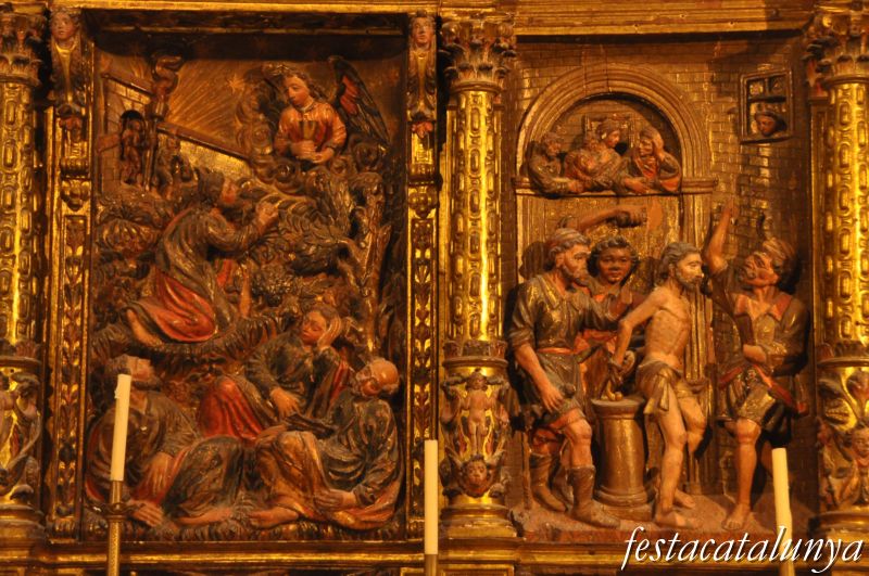 Agramunt - Retaule del Roser a l’església de Santa Maria