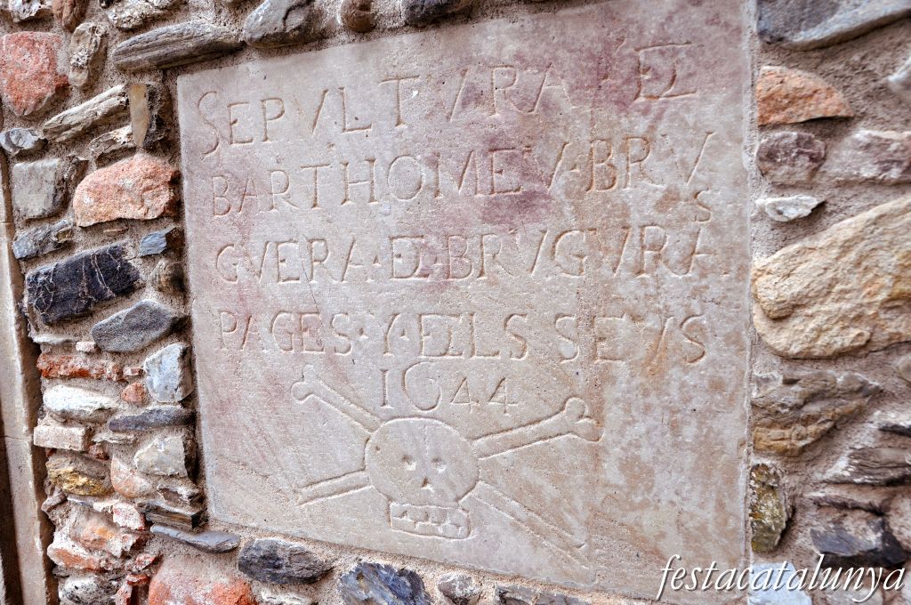 Sant Pere de Vilamajor - Església de Sant Pere (Làpida del segle XVII)