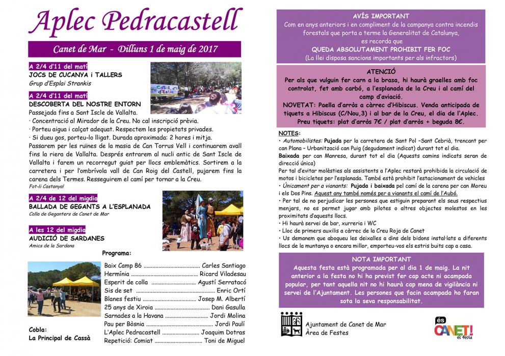 Aplec Pedracastell a Canet de Mar