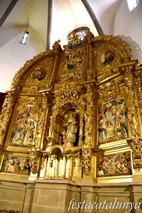 Llívia - Retaule barroc a l'altar major de la Mare de Déu dels Àngels