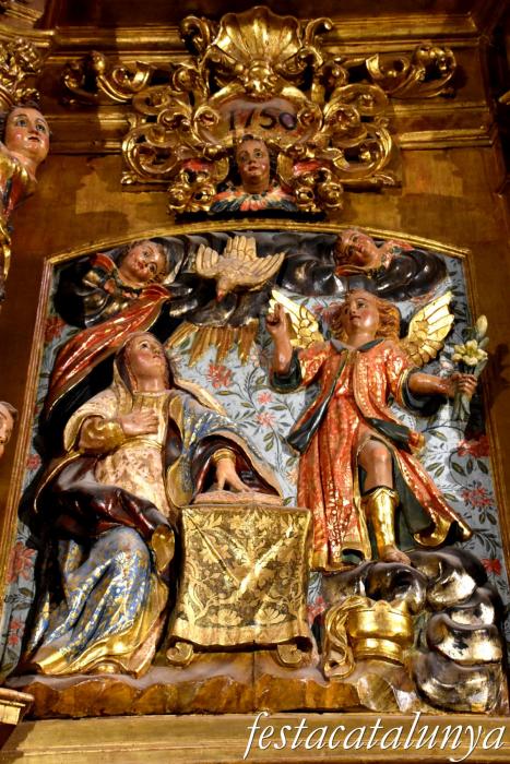 Llívia - Retaule barroc a l'altar major de la Mare de Déu dels Àngels