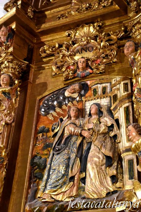 Llívia - Retaule barroc a l'altar major de la Mare de Déu dels Àngels