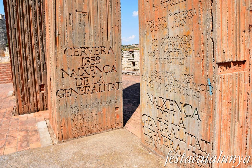 Cervera - Monument a la Generalitat de Catalunya