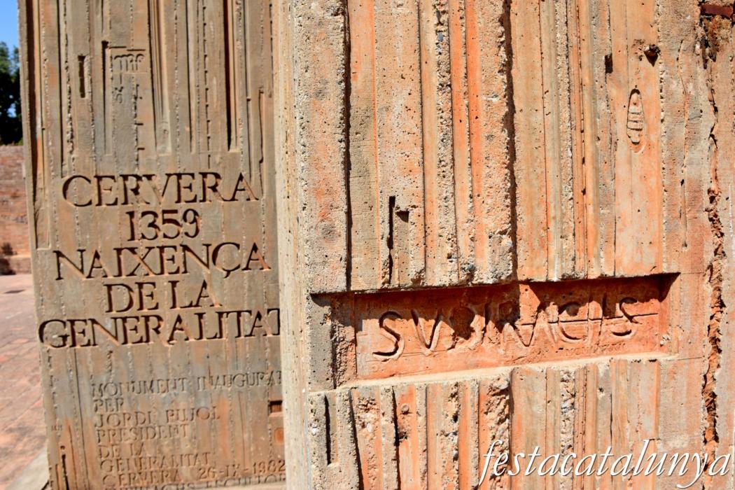 Cervera - Monument a la Generalitat de Catalunya