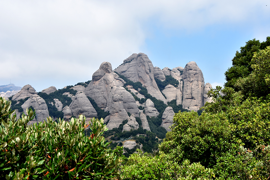 Vista de la muntanya de Montserrat des de Cabrera d'Anoia