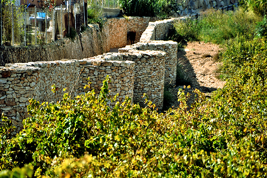 Camí de l'aigua de la mina de l'arquebisbe a Puigpelat