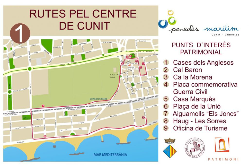 Ruta pel casc urbà de Cunit