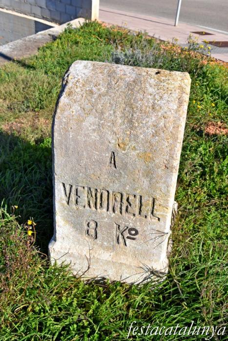 Masllorenç - Pilona quilomètrica de la Pedrera