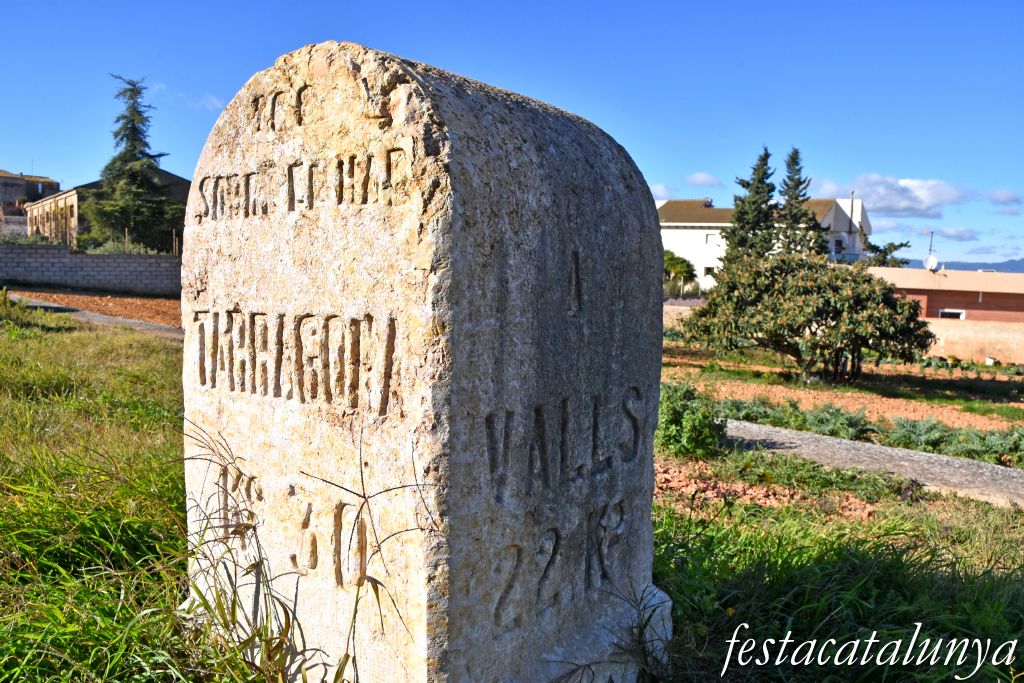 Masllorenç - Pilona quilomètrica de la Pedrera