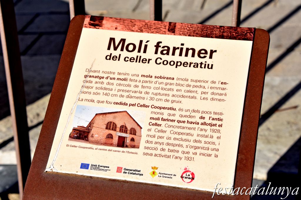 La Granada - Nucli històric - Pedra de Molí Fariner