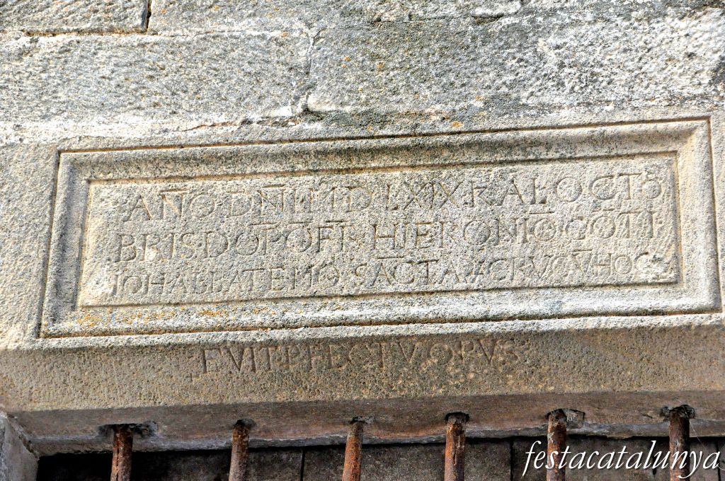 Conesa - Casa Delmera de Santes Creus (Inscripció construcció)