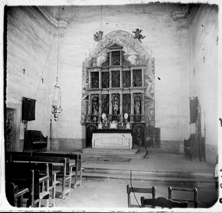 Sant Guim de Freixenet - Altar de Sant Andreu i Sant Guillem (Foto: Josep Salvany any 1923. Biblioteeca Catalunya)