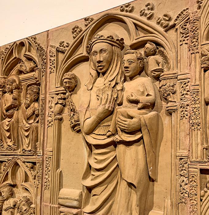 Reproducció del retaule d'Anglesola o del Francisquet a l'església de Sant Pau de Narbona