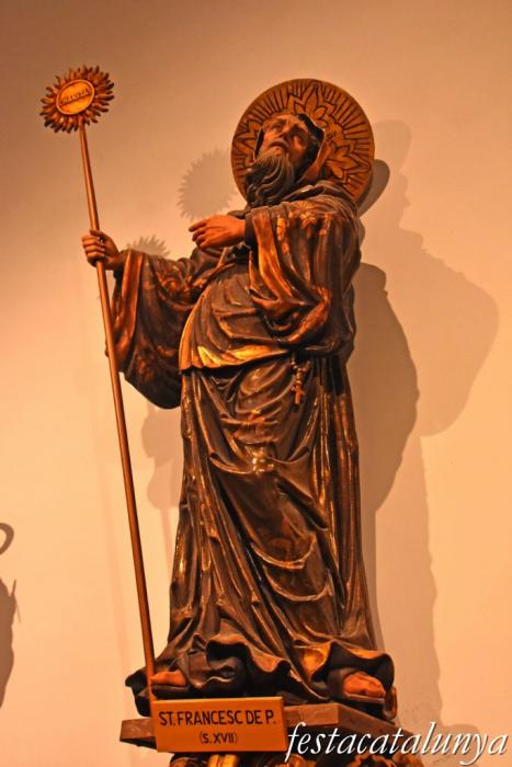 Anglesola - Temple de Sant Pau de Narbona - Imatge de Sant Francesc de Paula