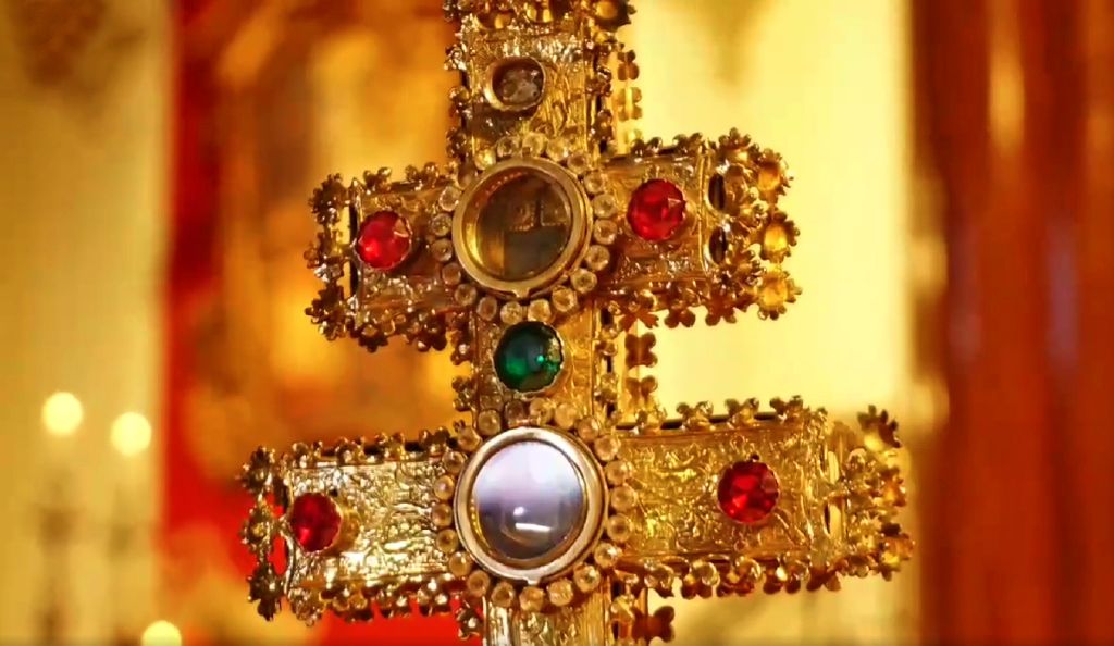 Anglesola - Reliquiari de la Vera Cruz de l'església de Sant Pau  de Narbona (Foto: Ajuntament)