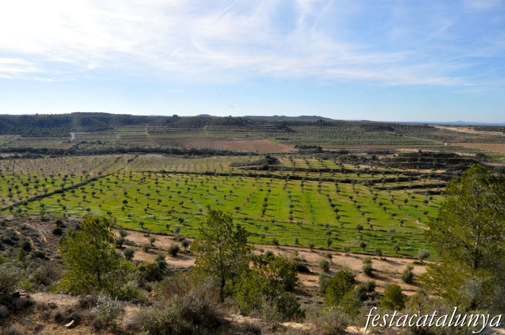 Castelldans - Vistes panoràmiques des de l'ermita de la Mare de Déu de Montserrat