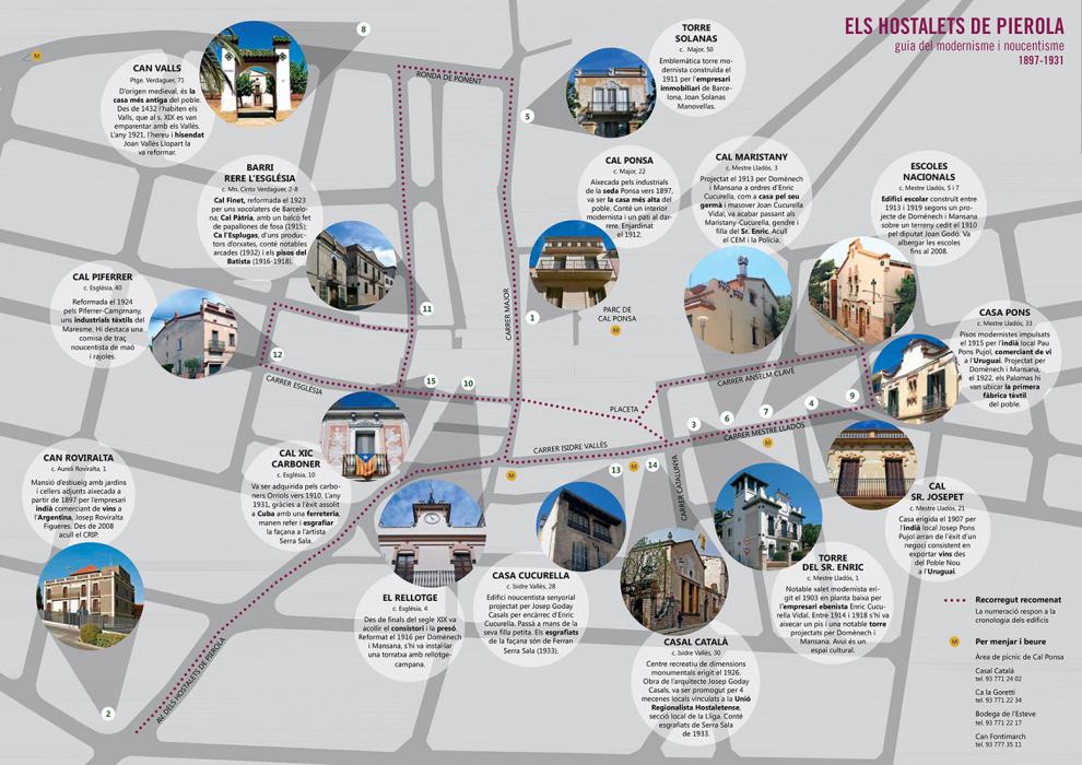 Ruta modernista i noucentista dels Hostalets de Pierola