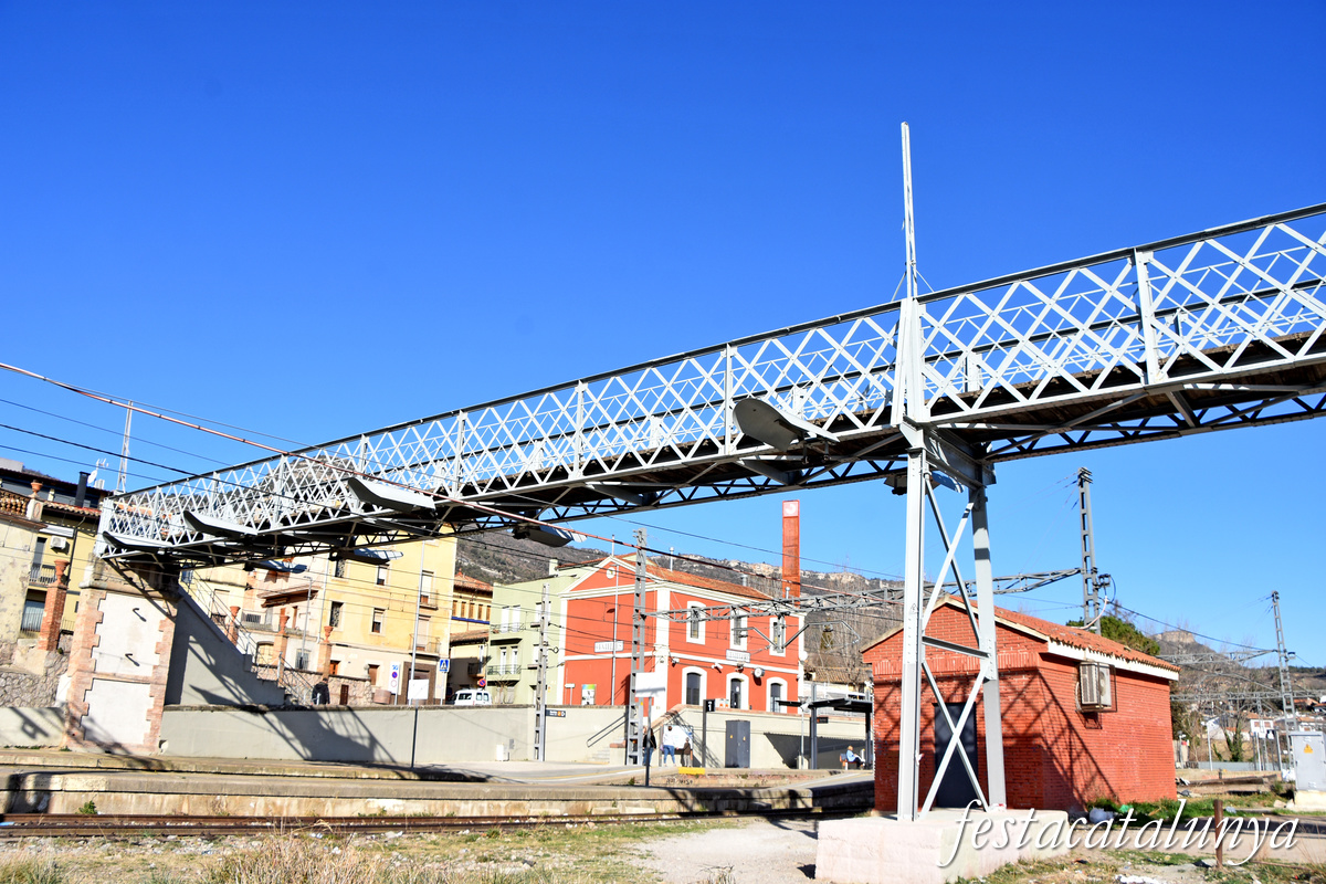 Centelles - Passarel·la damunt la via fèrria