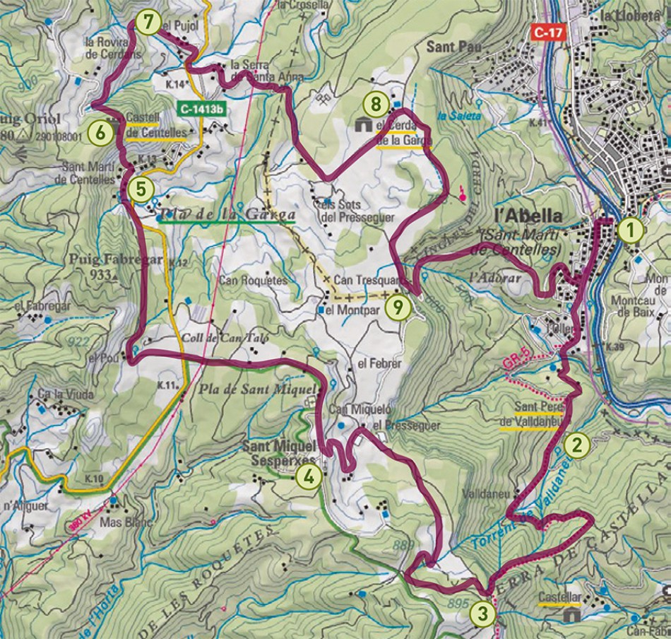 Itinerari Els Camins de la Renaixença a Sant Martí de Centelles