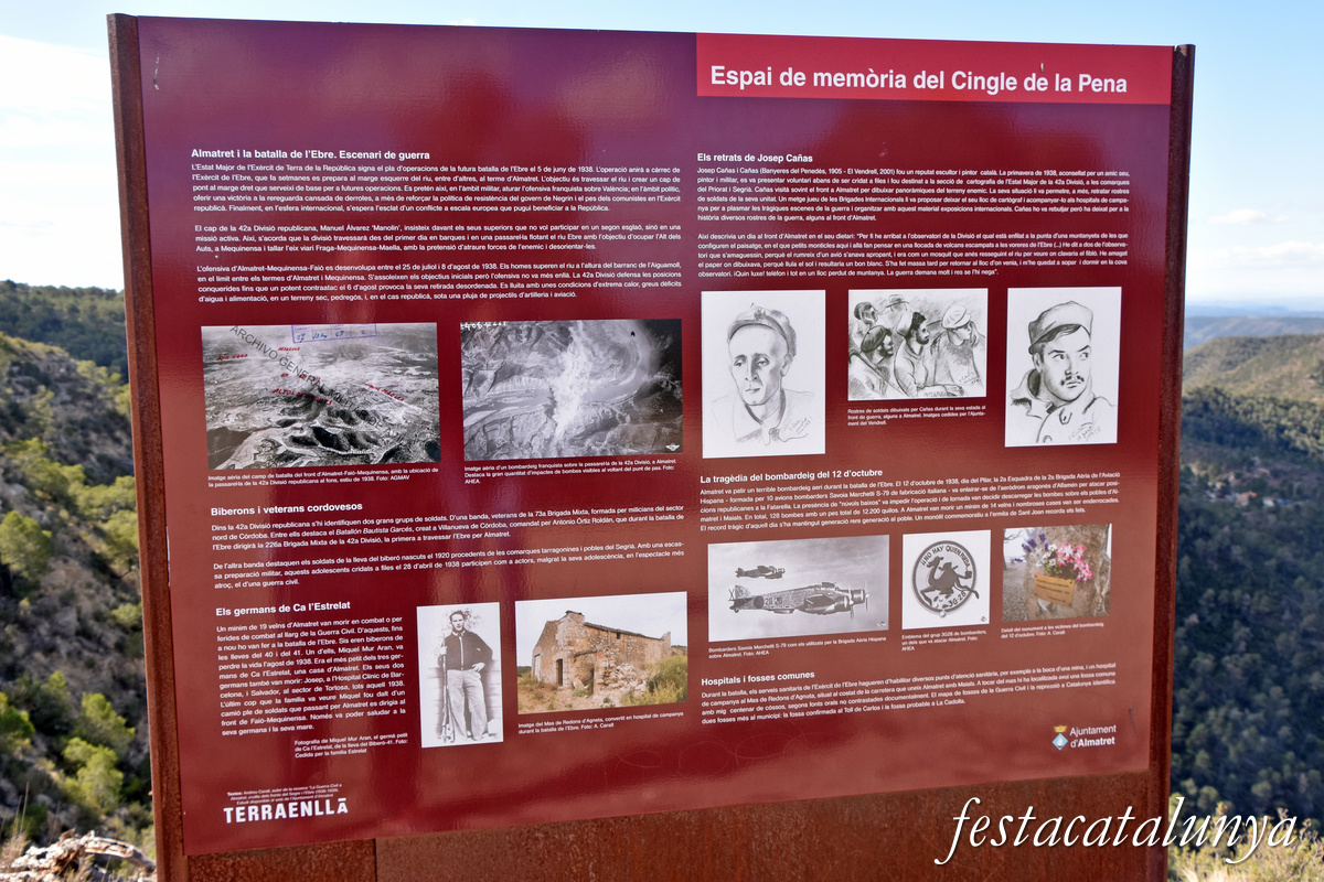 Almatret - Posicions fortificades de la guerra civil al Cingle de la Pena 