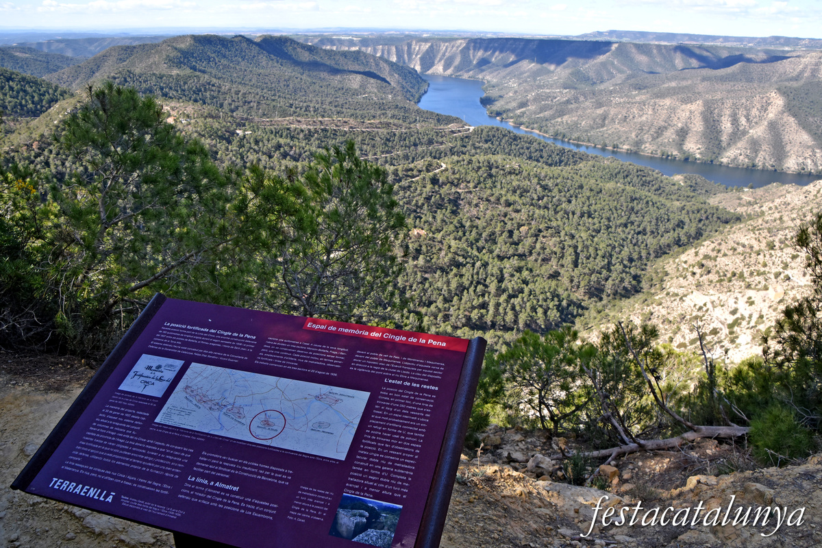 Almatret - Posicions fortificades de la guerra civil al Cingle de la Pena 