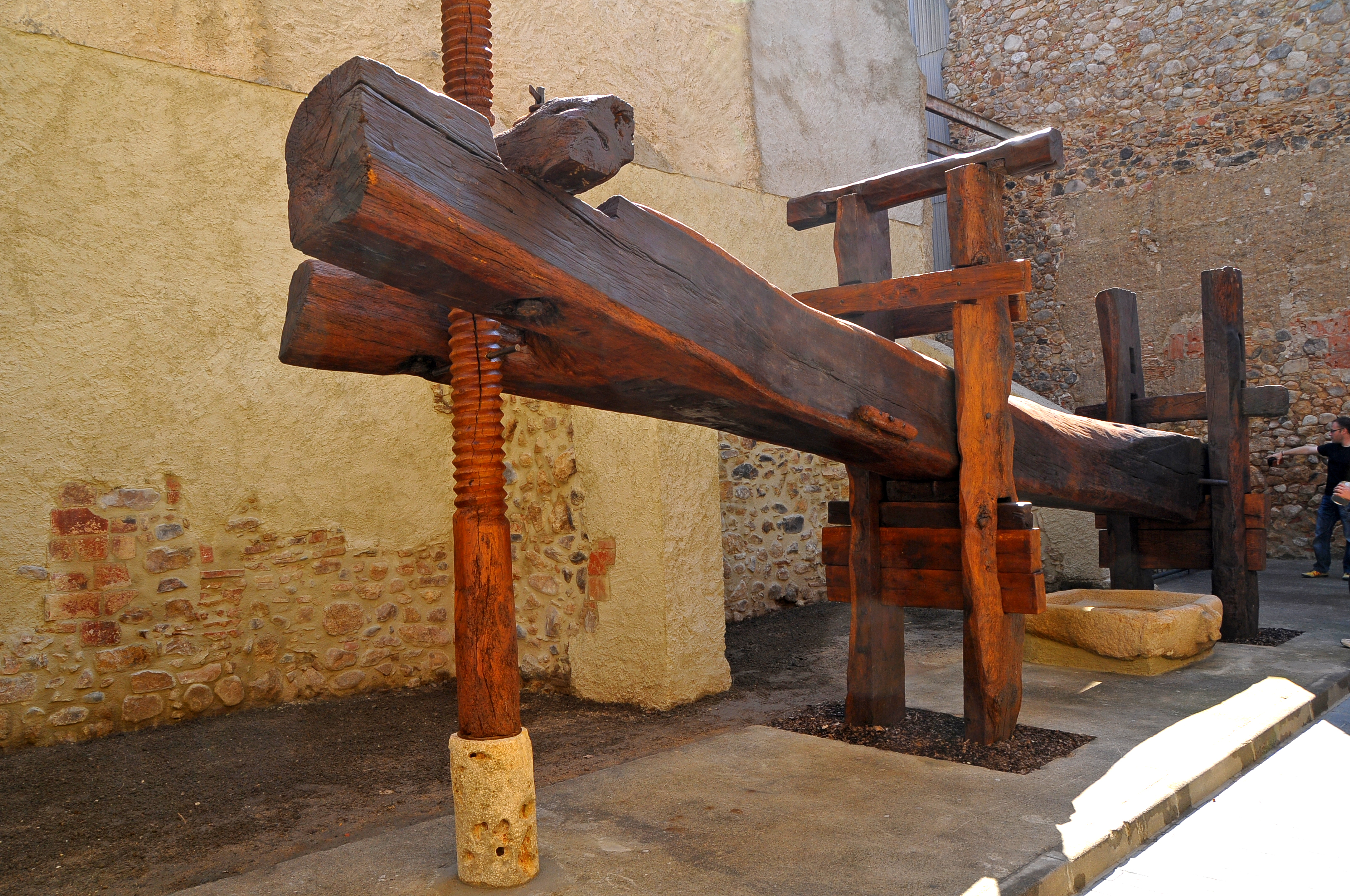 Premsa de biga de can Déusiau de Santa Coloma de Farners