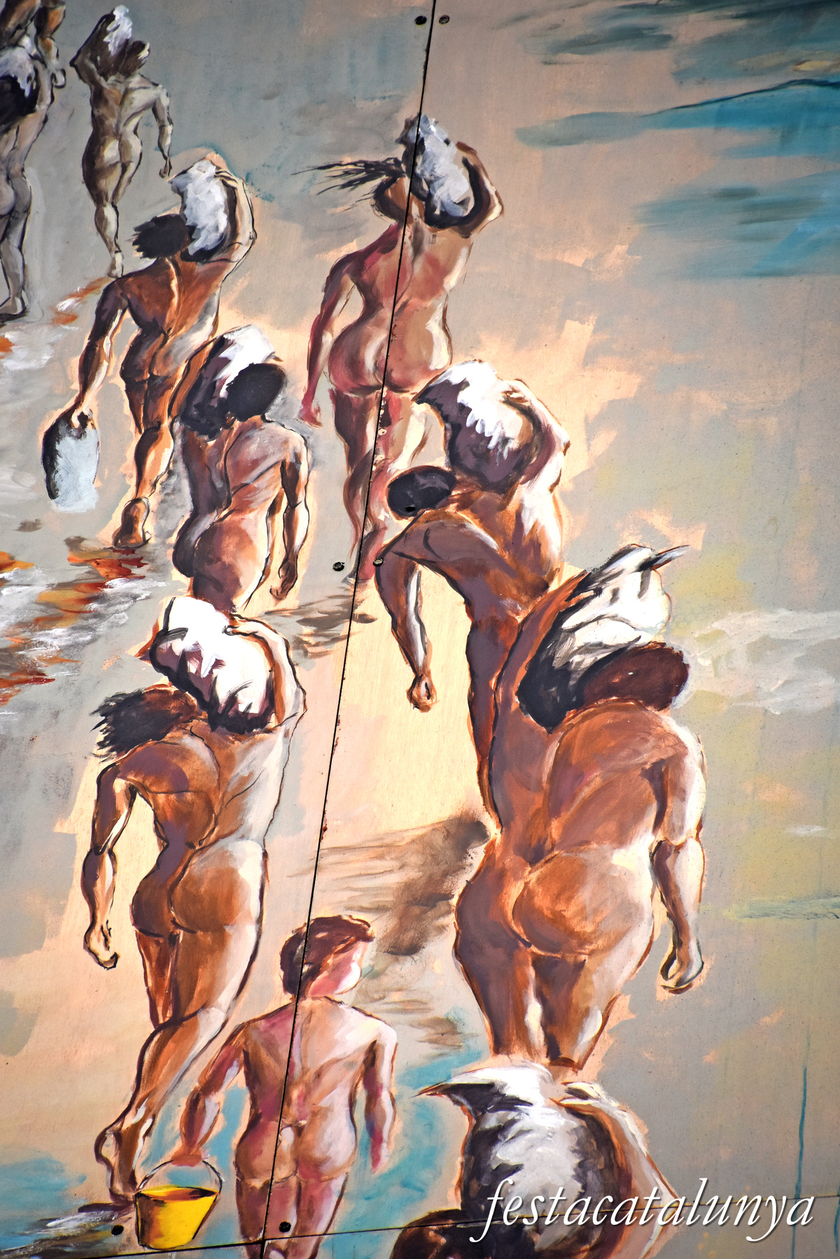 Deltebre - Plaça de les Dones - Mural L'Aigua al coll 