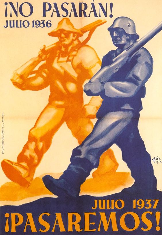 Ullastrell - Cartell franquista Si Pasaremos